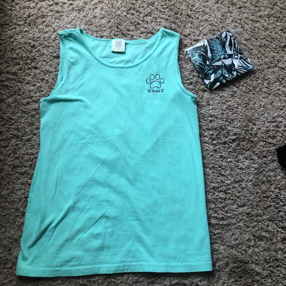 Pawz tank top with matching dog bandana casual